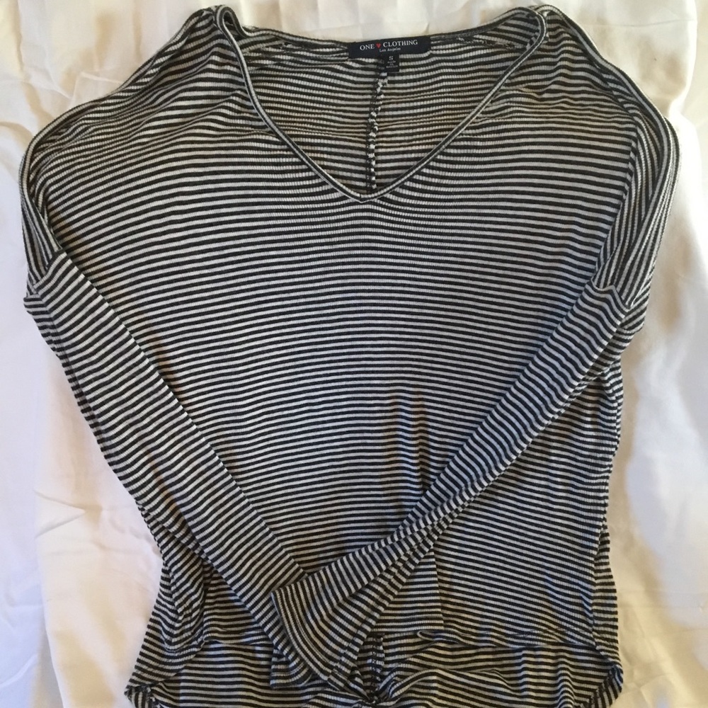 Black & White Stripe Top